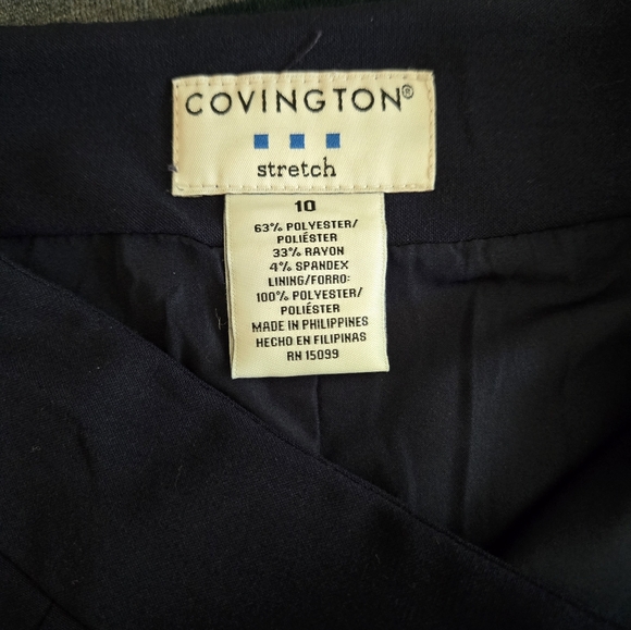 Navy Seamed Circle A-line Skirt Size 10 - Picture 3 of 3